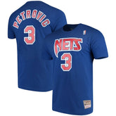 Drazen Petrovic Brooklyn Nets Hardwood Classics Name & Number Player T-Shirt Royal