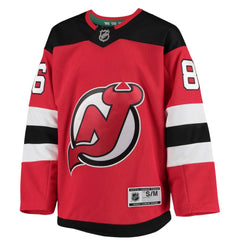 NHL Jack Hughes New Jersey Devils Youth Home Premier Player Jersey - Red