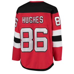 NHL Jack Hughes New Jersey Devils Youth Home Premier Player Jersey - Red