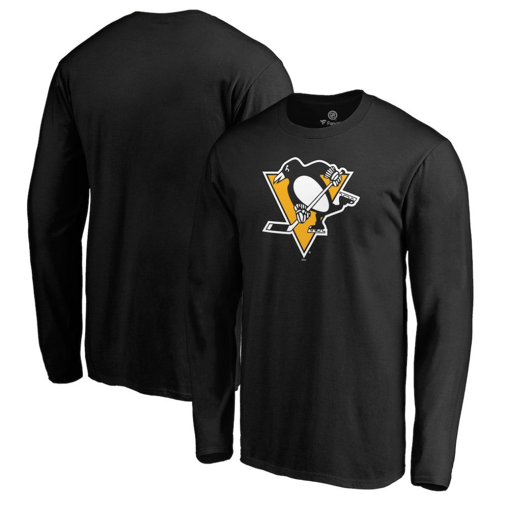 NHL Pittsburgh Penguins Fanatics Primary Team Logo Long Sleeve T-Shirt - Black