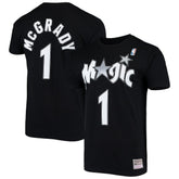 Tracy McGrady Orlando Magic Hardwood Classics Stitch Name & Number T-Shirt Black