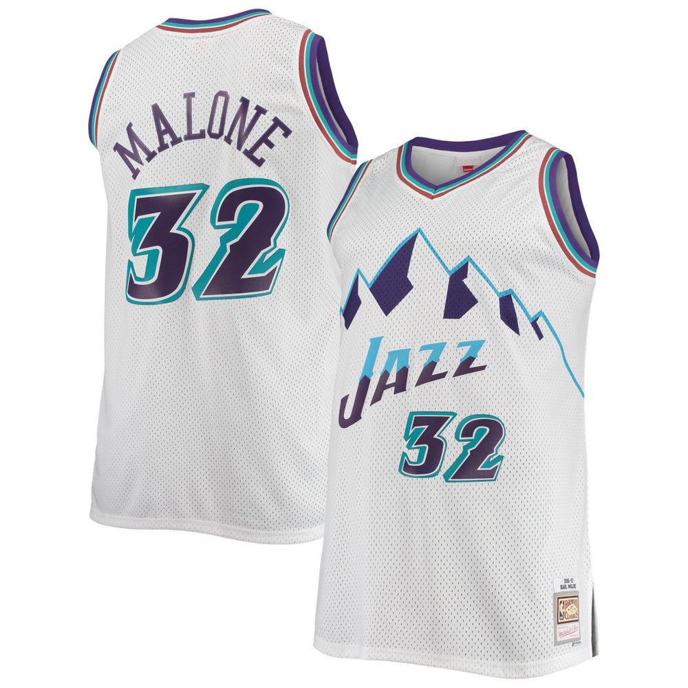 NBA Karl Malone Utah Jazz 1996/97 Big & Tall Hardwood Classics Swingman Jersey - White