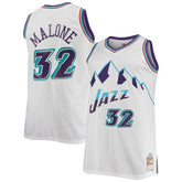 NBA Karl Malone Utah Jazz 1996/97 Big & Tall Hardwood Classics Swingman Jersey - White