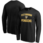 NHL Pittsburgh Penguins Fanatics Team Victory Arch Long Sleeve T-Shirt - Black