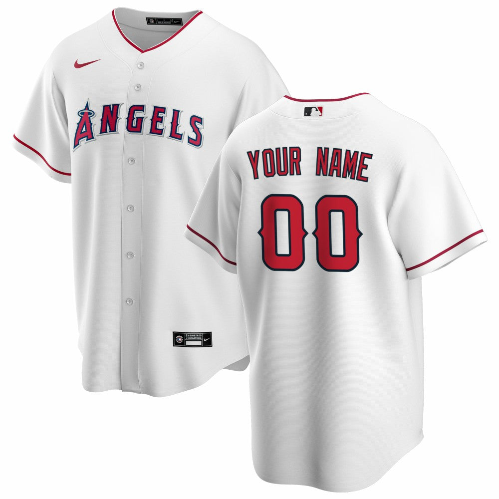 MLB Los Angeles Angels Nike Home Replica Custom Jersey - White