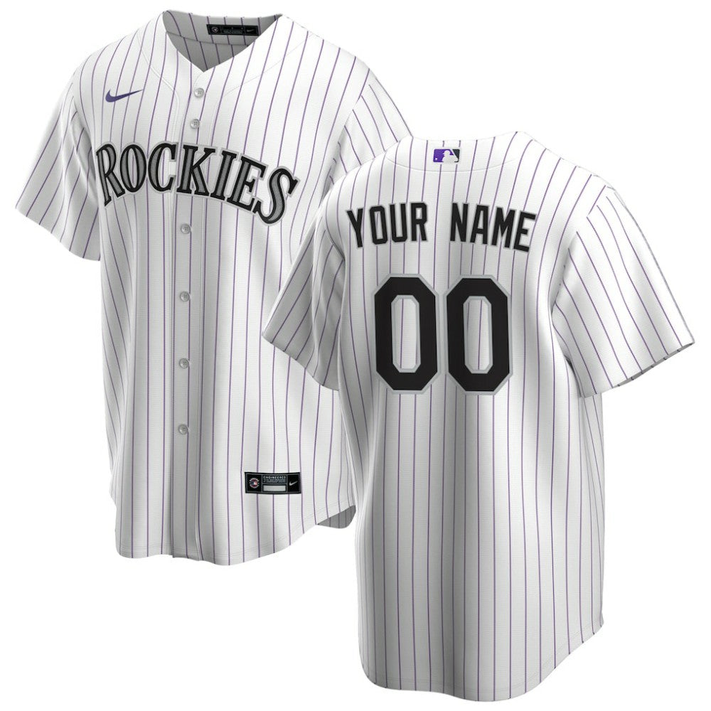 MLB Colorado Rockies Nike Home Replica Custom Jersey - White