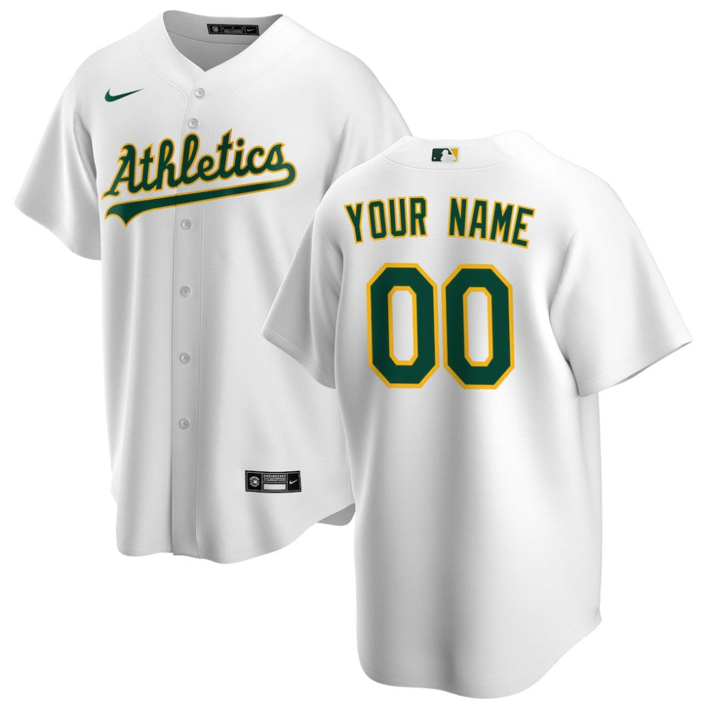 MLB Athletics Nike Home Replica Custom Jersey - White
