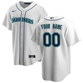 Seattle Mariners Nike Home Replica Custom Jersey - White Jerseys