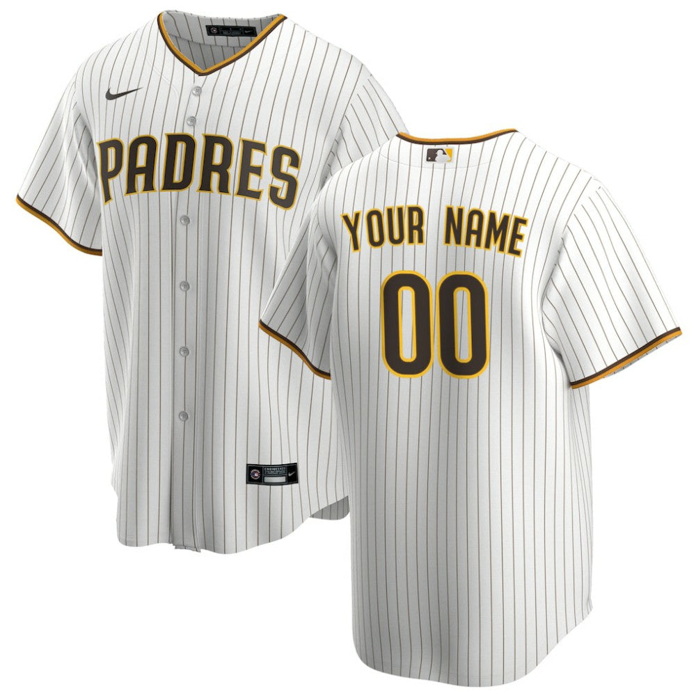 MLB San Diego Padres Nike Home Replica Custom Jersey - White