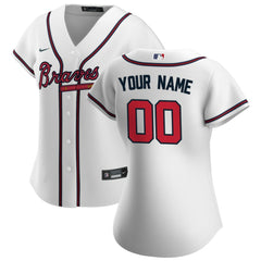 MLB Atlanta Braves Nike Women's Home Replica Custom Jersey - White