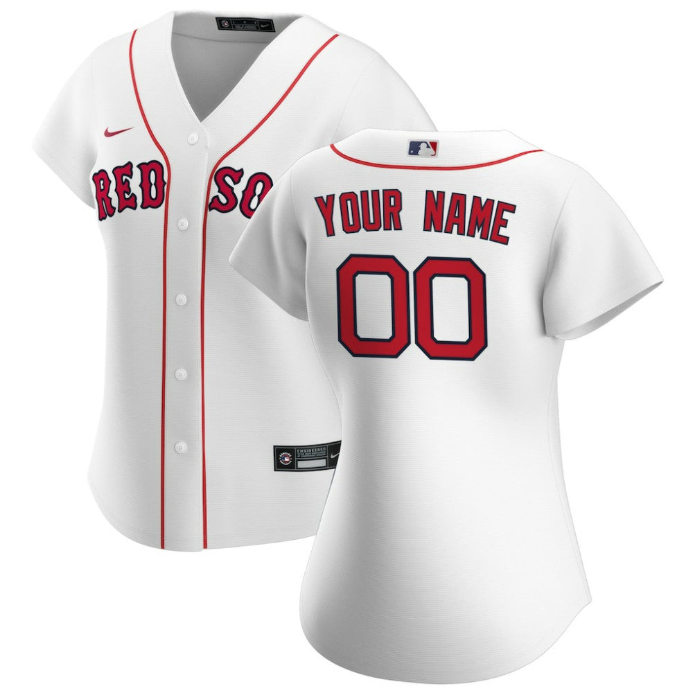 Boston Red Sox Nike Women's Home Replica Custom Jersey - White Jerseys