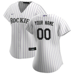 MLB Colorado Rockies Nike Women's Home Replica Custom Jersey - White