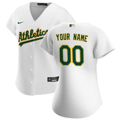 MLB Athletics Nike Women's Home Replica Custom Jersey - White