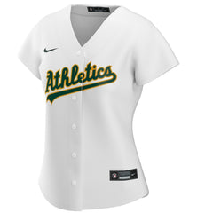 MLB Athletics Nike Women's Home Replica Custom Jersey - White