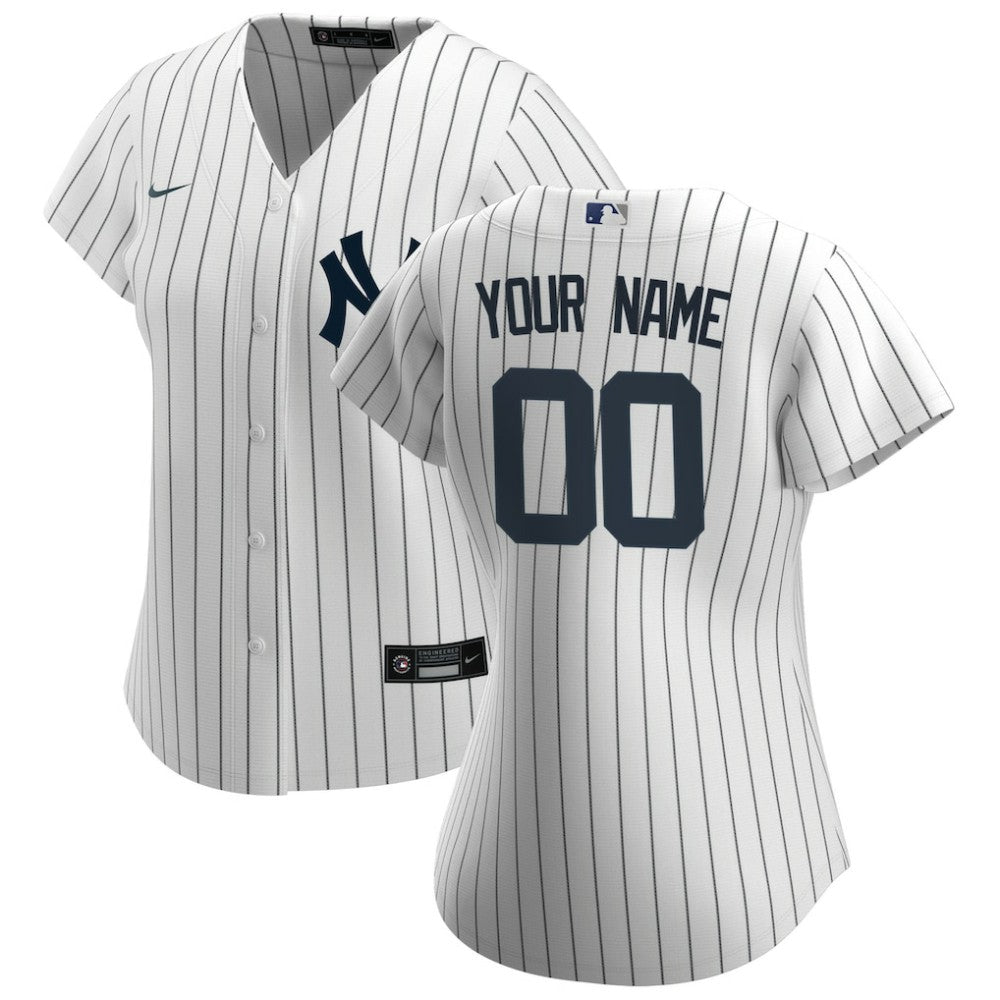 MLB New York Yankees Nike Women's Home Replica Custom Jersey - White