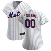 MLB New York Mets Nike Women's Home Replica Custom Jersey - White