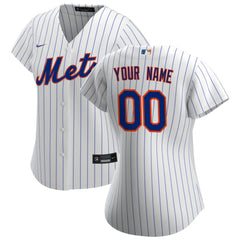 MLB New York Mets Nike Women's Home Replica Custom Jersey - White