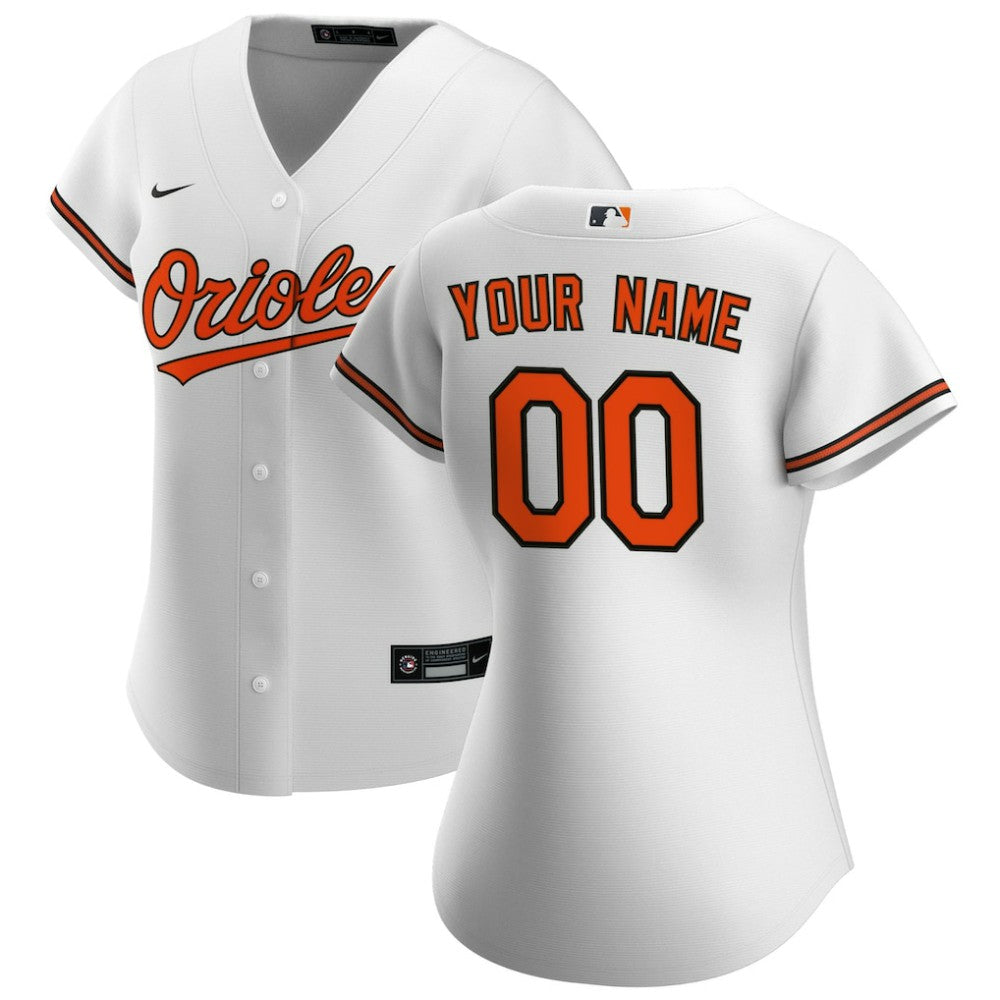 MLB Baltimore Orioles Nike Women's Home Replica Custom Jersey - White