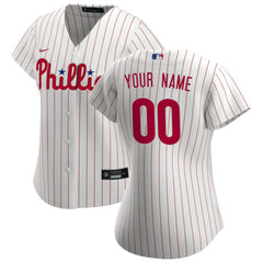 MLB Philadelphia Phillies Nike Women's Home Replica Custom Jersey - White