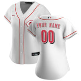 MLB Cincinnati Reds Nike Women's Home Replica Custom Jersey - White