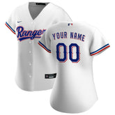 MLB Texas Rangers Nike Women's Home Replica Custom Jersey - White