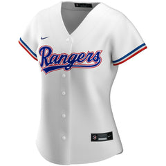 MLB Texas Rangers Nike Women's Home Replica Custom Jersey - White