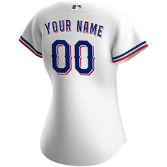 MLB Texas Rangers Nike Women's Home Replica Custom Jersey - White