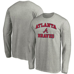 Atlanta Braves Fanatics Heart & Soul Long Sleeve T-Shirt - Gray T-shirts