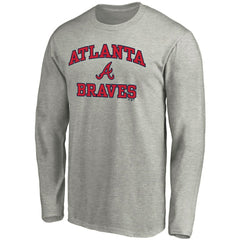 Atlanta Braves Fanatics Heart & Soul Long Sleeve T-Shirt - Gray T-shirts