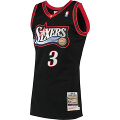 NBA Allen Iverson Philadelphia 76ers 1997/98 Hardwood Classics Authentic Jersey - Black