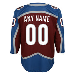 NHL Colorado Avalanche Youth Home Premier Custom Jersey - Burgundy