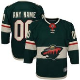 NHL Minnesota Wild Youth Home Premier Custom Jersey - Green