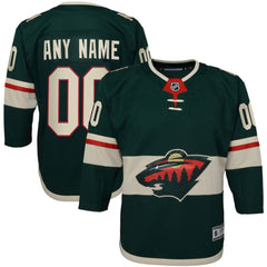 NHL,Custom Minnesota Wild Youth Home Premier Custom Jersey - Green