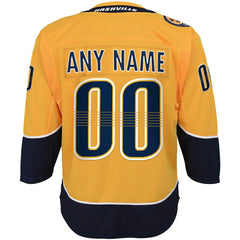 NHL,Custom Nashville Predators Youth Home Premier Custom Jersey - Yellow