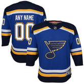 NHL,Custom St. Louis Blues Youth Home Premier Custom Jersey - Blue
