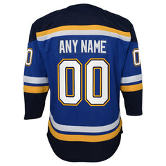 NHL St. Louis Blues Youth Home Premier Custom Jersey - Blue