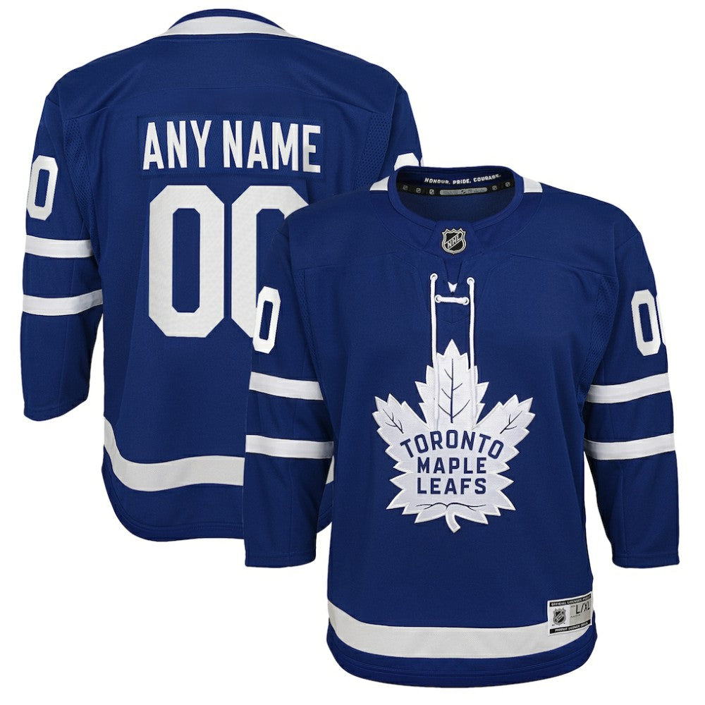 NHL Toronto Maple Leafs Youth Home Premier Custom Jersey - Blue