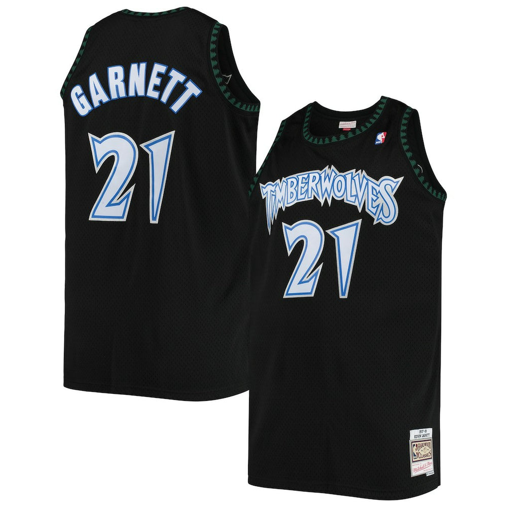 NBA Kevin Garnett Minnesota Timberwolves 1997/98 Big & Tall Hardwood Classics Swingman Jersey - Black