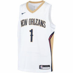 Zion Williamson New Orleans Pelicans Youth Swingman Player Jersey Association Edition White