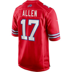 NFL Josh Allen Buffalo Bills Alternate Game Player Jersey - Red