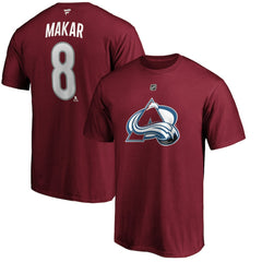 NHL Cale Makar Colorado Avalanche Fanatics Authentic Stack Player Name & Number T-Shirt - Burgundy