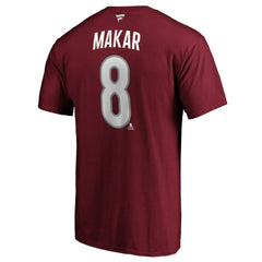 NHL Cale Makar Colorado Avalanche Fanatics Authentic Stack Player Name & Number T-Shirt - Burgundy