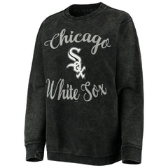 Chicago White Sox G-III 4Her by Carl Banks Women's Script Comfy Cord Pullover Sweatshirt - Black Pullover