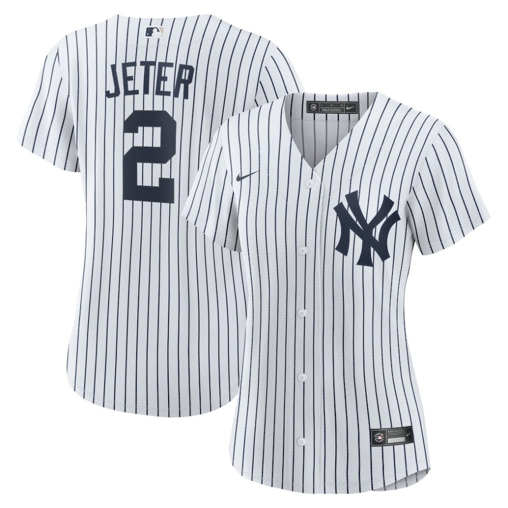MLB Derek Jeter New York Yankees Nike Women's Home Replica Player Name Jersey - White/Navy