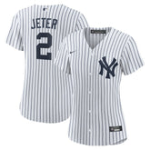 MLB Derek Jeter New York Yankees Nike Women's Home Replica Player Name Jersey - White/Navy