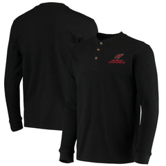Arizona Cardinals Dunbrooke Logo Maverick Thermal Henley Long Sleeve T-Shirt Black