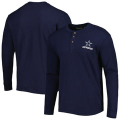 Dallas Cowboys Maverick Thermal Henley Long Sleeve T-Shirt Navy