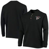 Atlanta Falcons Dunbrooke Logo Maverick Thermal Henley Long Sleeve T-Shirt Black