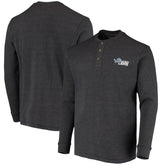 Detroit Lions Dunbrooke Logo Maverick Thermal Henley Long Sleeve T-Shirt Charcoal