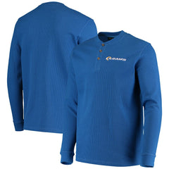 Los Angeles Rams Dunbrooke Logo Maverick Thermal Henley Long Sleeve T-Shirt Royal